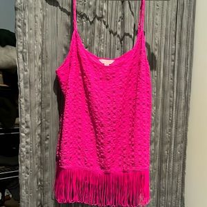 Pink fringe Lilly Pulitzer size M tank top